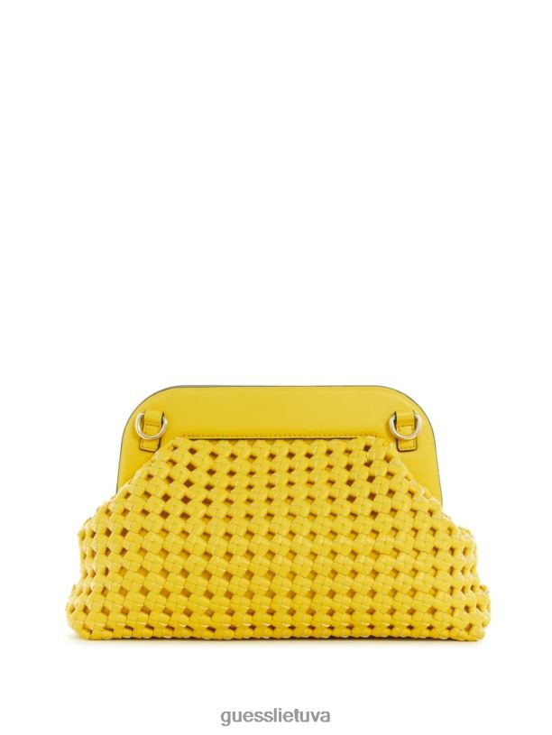 moterys GUESS 6NLN3316 krepšiai geltona sicilia rėmo sankaba