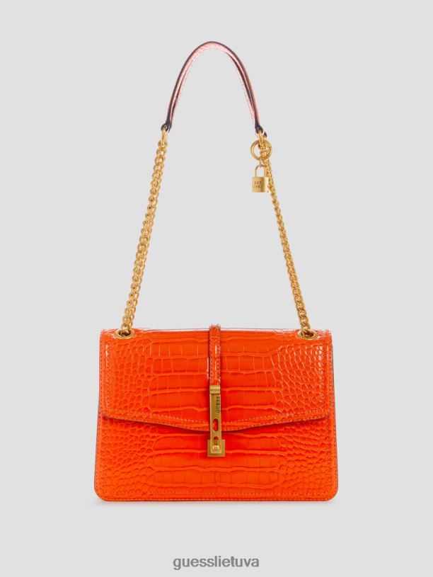 moterys GUESS 6NLN2763 krepšiai oranžinė James Croc kabrioletas krepšys