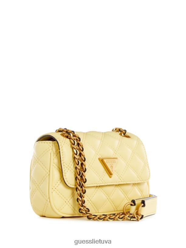 moterys GUESS 6NLN2767 krepšiai geltona giully mini kabrioletas kryžminis