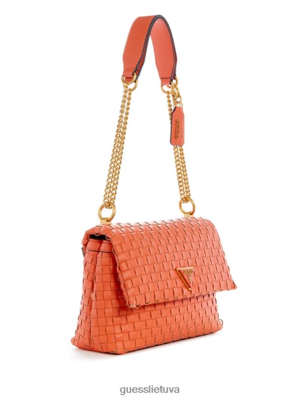 moterys GUESS 6NLN2770 krepšiai aguona Lisbeto austas kabrioletas