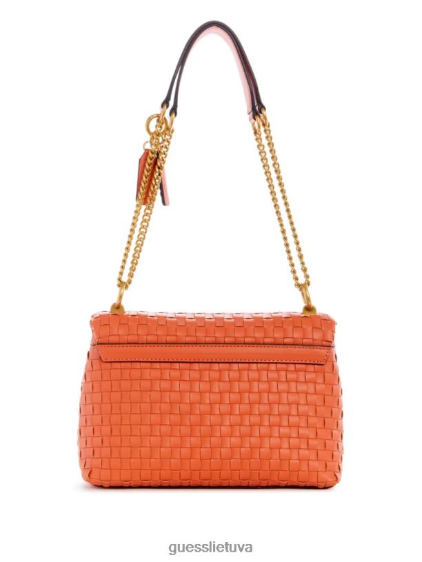 moterys GUESS 6NLN2770 krepšiai aguona Lisbeto austas kabrioletas