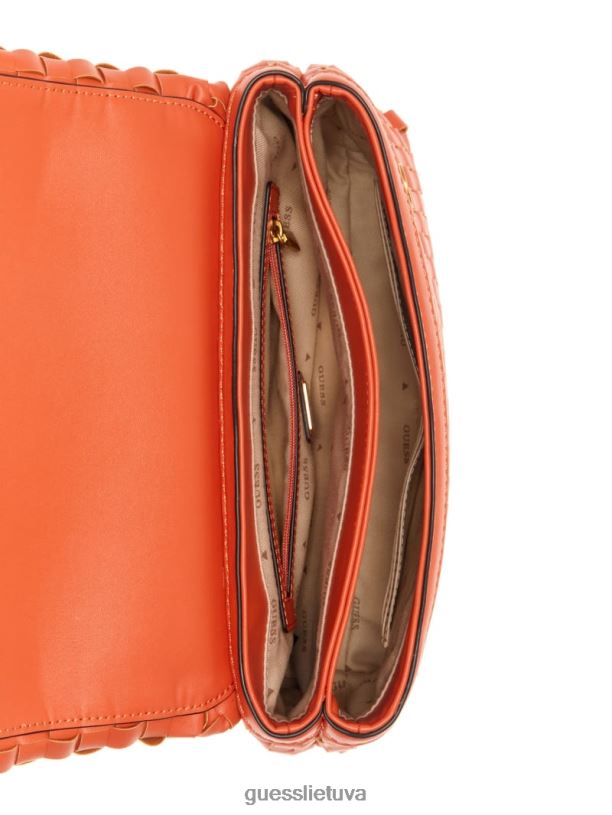 moterys GUESS 6NLN2770 krepšiai aguona Lisbeto austas kabrioletas