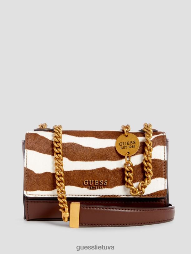 moterys GUESS 6NLN2780 krepšiai zebras iseline zebra mini crossbody krepšys
