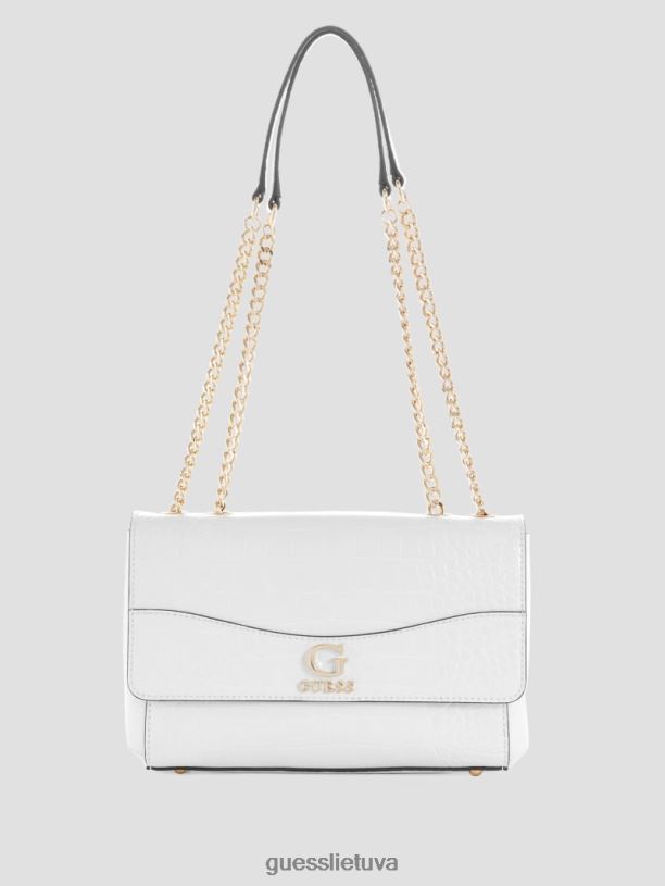 moterys GUESS 6NLN2812 krepšiai baltas multi nell Croc kabrioletas kryžminis