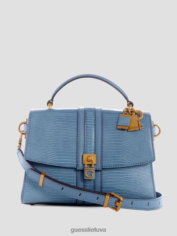 moterys GUESS 6NLN2863 krepšiai šiferis ginevra tekstūruotos viršutinės rankenos kryžminis korpusas