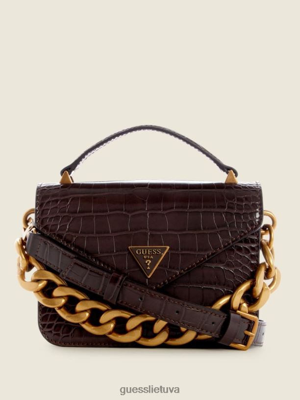 moterys GUESS 6NLN2876 krepšiai espreso retour mini viršutinė rankena crossbody