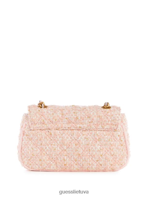 moterys GUESS 6NLN2913 krepšiai bleu/palermo plovimas giully tweed mini kabrioletas skersinis