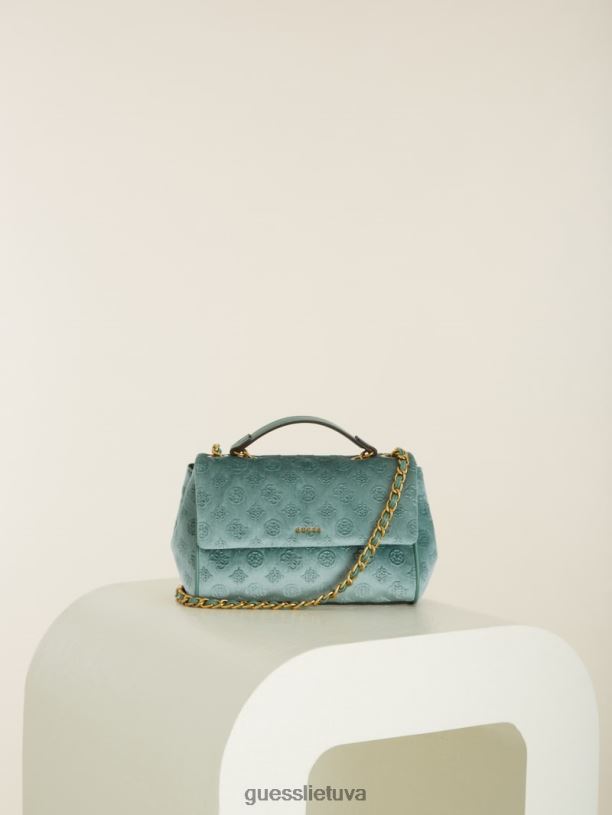 moterys GUESS 6NLN2917 krepšiai aqua kimi logotipu kabrioletas kryžminis