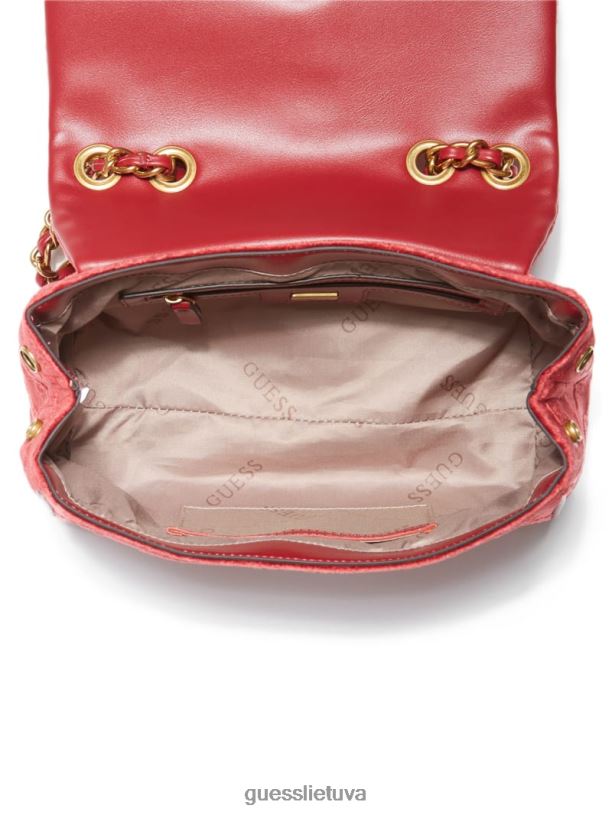 moterys GUESS 6NLN2929 krepšiai juodas autentiškas raukšlių ploviklis kimi logotipu kabrioletas kryžminis