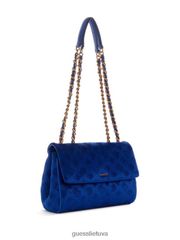 moterys GUESS 6NLN2935 krepšiai karinis jūrų laivynas inia aksominis kabrioletas kryžminis