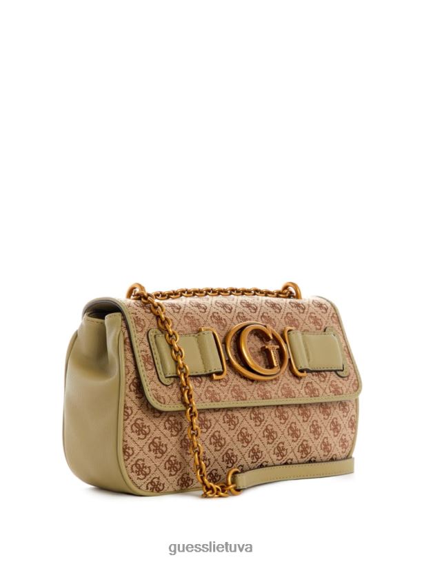 moterys GUESS 6NLN2957 krepšiai latte / celadonas aviana kabrioletas skersinis