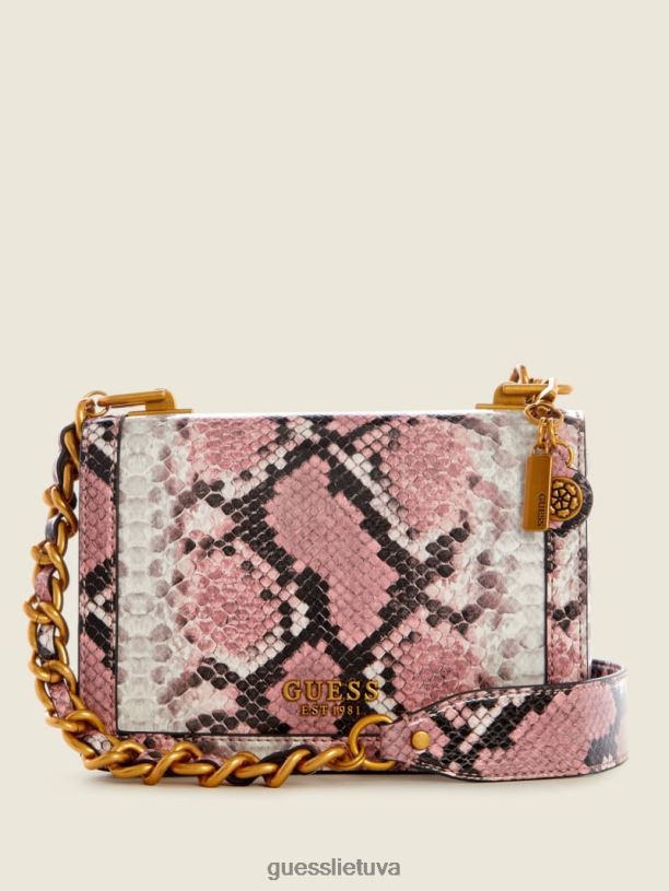 moterys GUESS 6NLN2978 krepšiai rožinis pitonas abey python crossbody