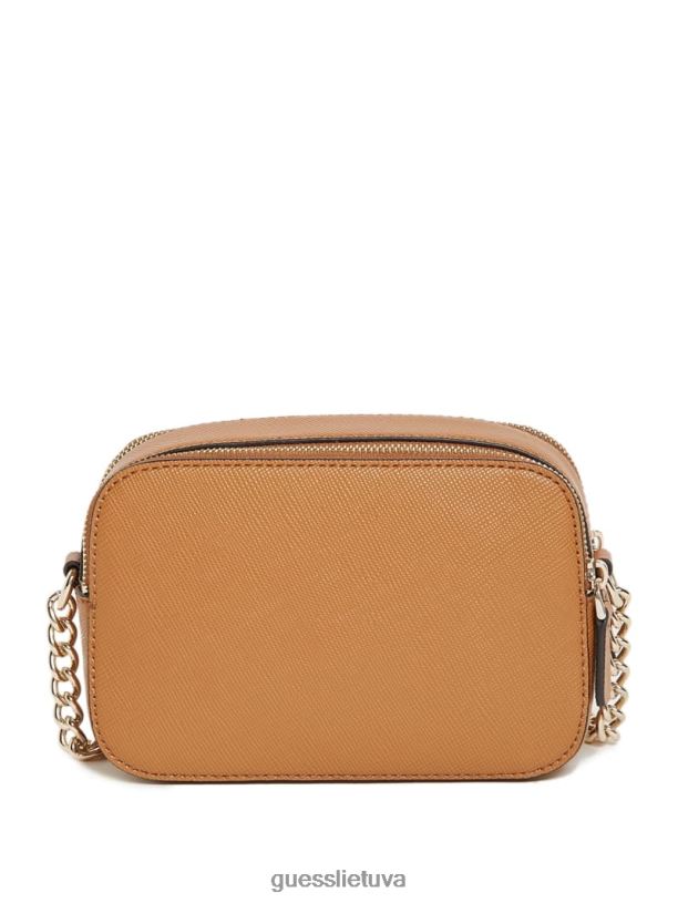 moterys GUESS 6NLN3030 krepšiai lengvas konjakas noelle kameros kryžminis korpusas