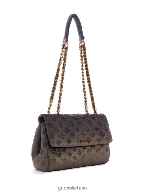 moterys GUESS 6NLN3058 krepšiai pilka inia aksominis kabrioletas kryžminis