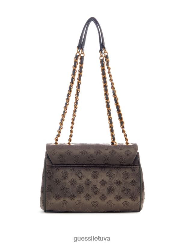 moterys GUESS 6NLN3058 krepšiai pilka inia aksominis kabrioletas kryžminis