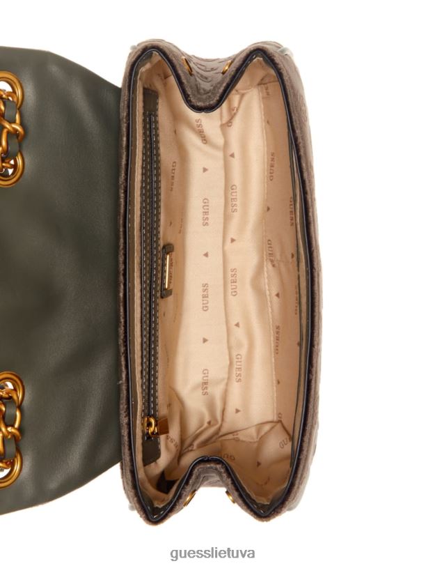 moterys GUESS 6NLN3058 krepšiai pilka inia aksominis kabrioletas kryžminis