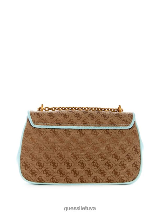 moterys GUESS 6NLN3255 krepšiai latte/surf aviana kabrioletas skersinis