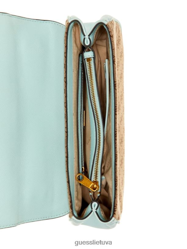 moterys GUESS 6NLN3255 krepšiai latte/surf aviana kabrioletas skersinis
