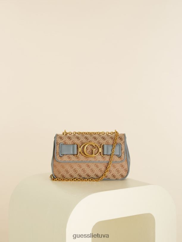 moterys GUESS 6NLN3257 krepšiai šviesiai mėlynas aviana kabrioletas skersinis