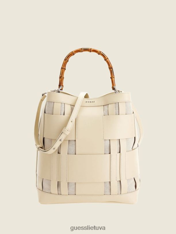 moterys GUESS 6NLN2814 krepšiai išjungti aida austas odinis valkatos krepšys