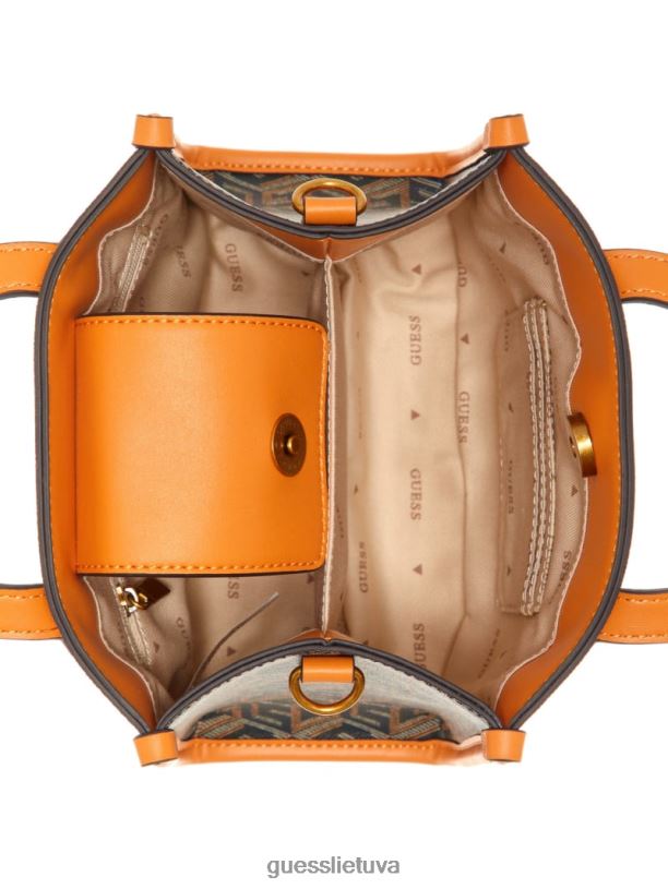 moterys GUESS 6NLN2890 krepšiai juodas Auksas Silvana mini krepšeliai