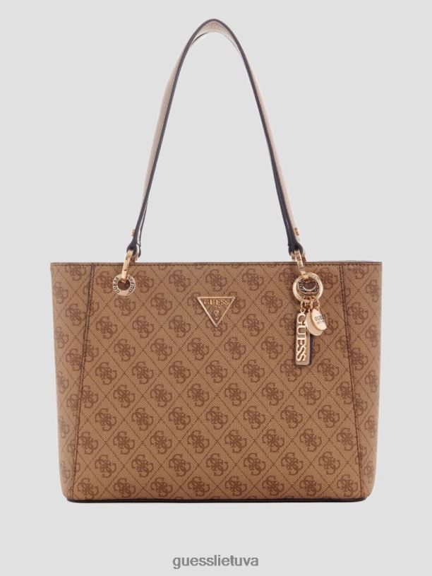 moterys GUESS 6NLN3074 krepšiai latte logotipas noelle quattro g mažas noel tote