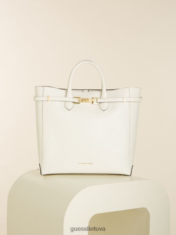 moterys GUESS 6NLN3082 krepšiai dramblio kaulo Cristina Croc odinis krepšys