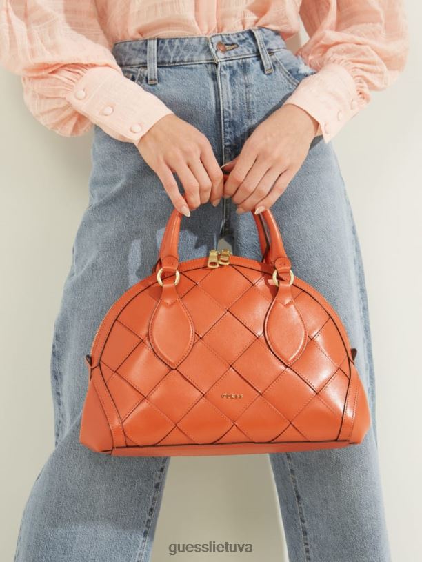 moterys GUESS 6NLN3087 krepšiai oranžinė giorgia odinis kupolas