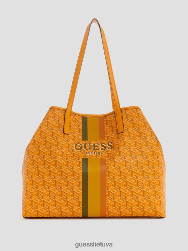 moterys GUESS 6NLN3095 krepšiai geltonas logotipas vikky didelis krepšys