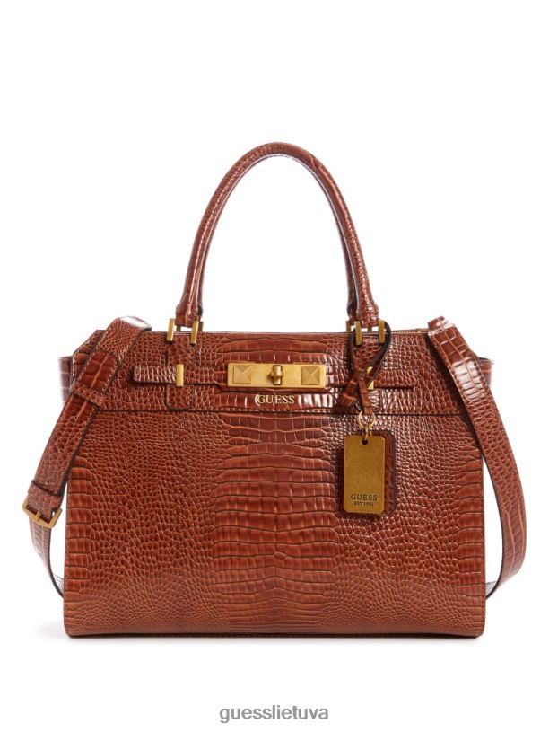 moterys GUESS 6NLN3105 krepšiai konjako raffie carryall