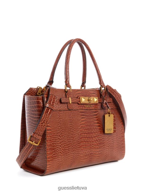 moterys GUESS 6NLN3105 krepšiai konjako raffie carryall