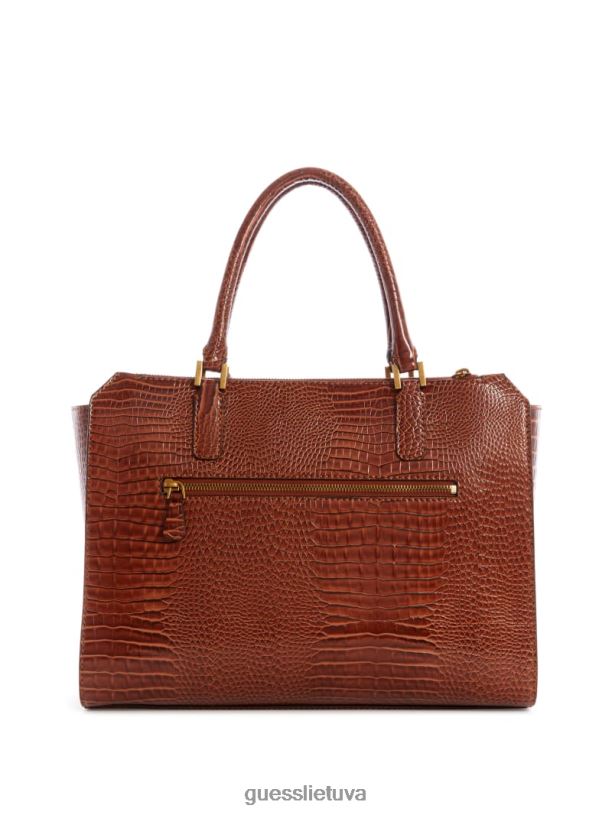 moterys GUESS 6NLN3105 krepšiai konjako raffie carryall