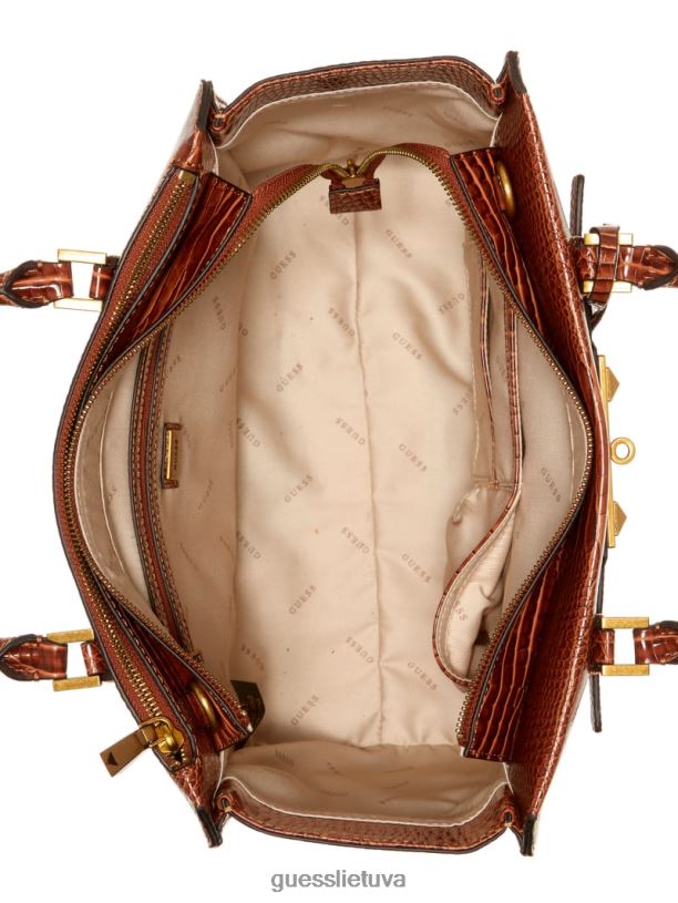 moterys GUESS 6NLN3105 krepšiai konjako raffie carryall
