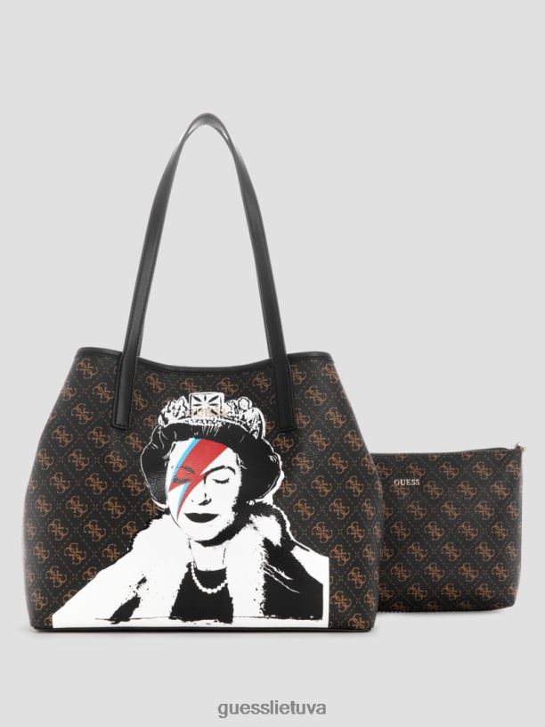 moterys GUESS 6NLN3106 krepšiai bleu/la bamba prausiklis queen quattro g logotipo krepšys