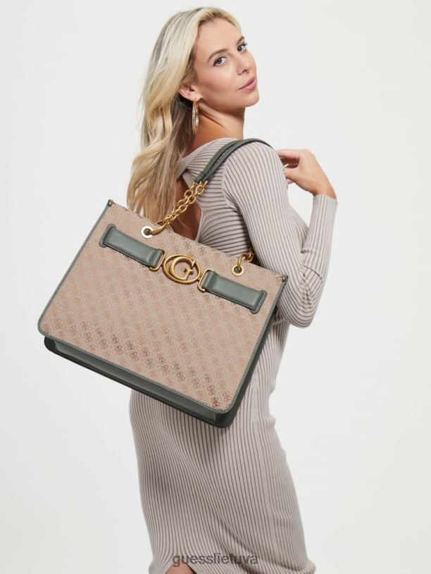 moterys GUESS 6NLN3109 krepšiai latte/alyvuogių aviana krepšys