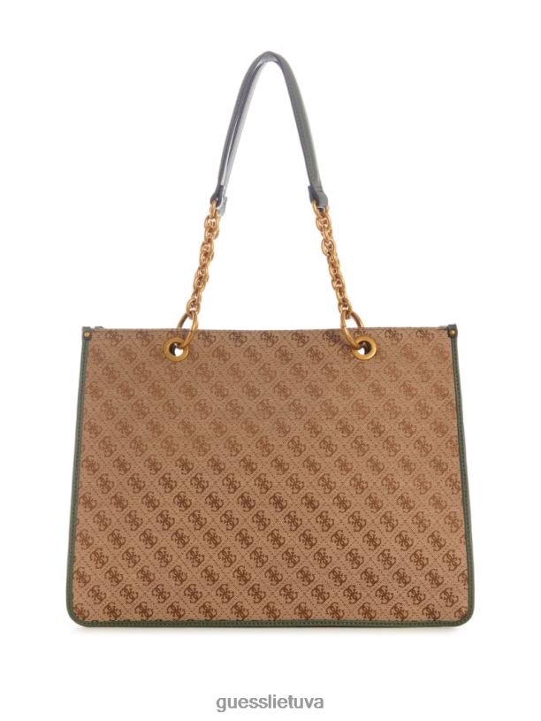 moterys GUESS 6NLN3109 krepšiai latte/alyvuogių aviana krepšys