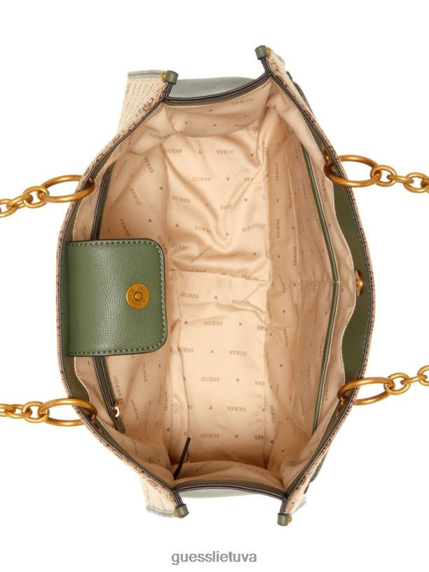 moterys GUESS 6NLN3109 krepšiai latte/alyvuogių aviana krepšys