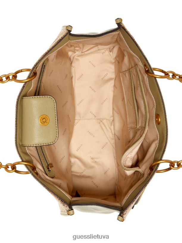 moterys GUESS 6NLN3115 krepšiai latte / celadonas aviana krepšys