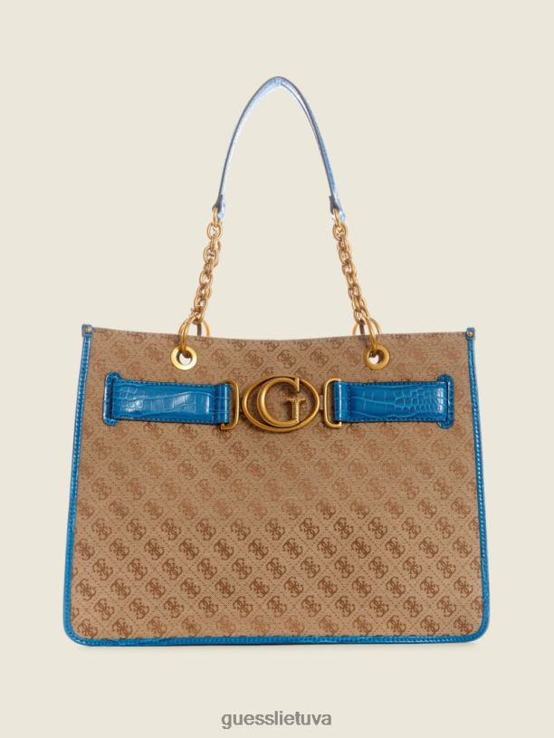 moterys GUESS 6NLN3121 krepšiai latte/mėlyna aviana krepšys