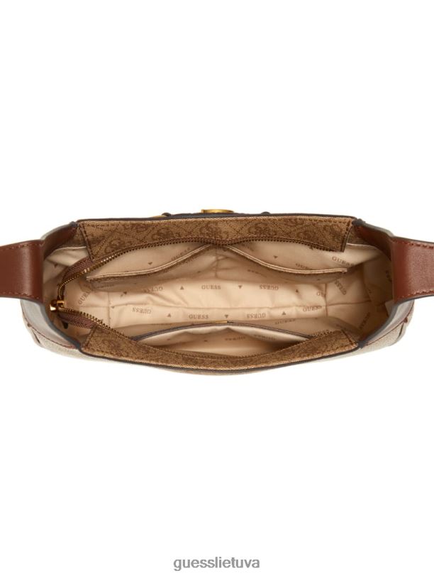 moterys GUESS 6NLN3009 krepšiai šviesus vintažas izzy quattro g valkatų krepšys