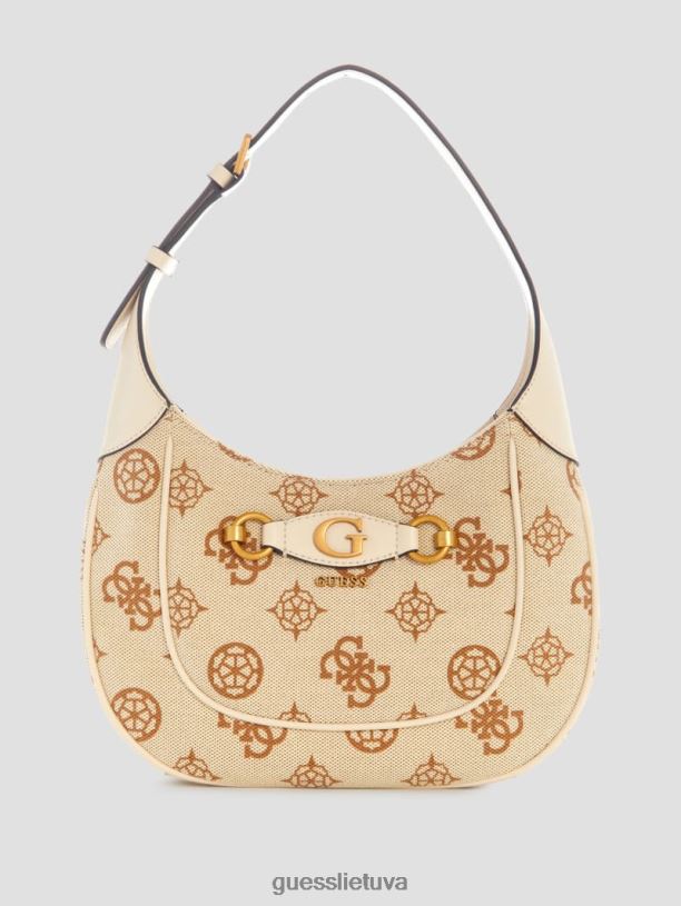moterys GUESS 6NLN3025 krepšiai bellini logotipas „izzy“ logotipo kuprinė