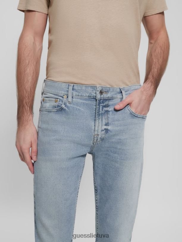 vyrų GUESS 6NLN3956 drabužiai fletcher tiesūs džinsai