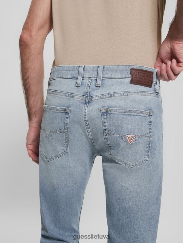 vyrų GUESS 6NLN3956 drabužiai fletcher tiesūs džinsai