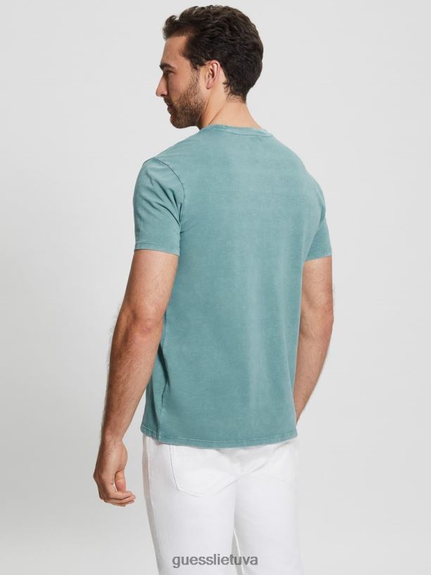 vyrų GUESS 6NLN4035 drabužiai sąžiningas mėlynas multi eli skalbtas marškinėliai