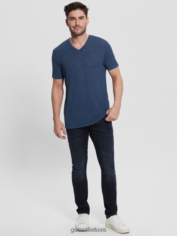 vyrų GUESS 6NLN4062 drabužiai kobalto mėlyna marlės marškinėliai