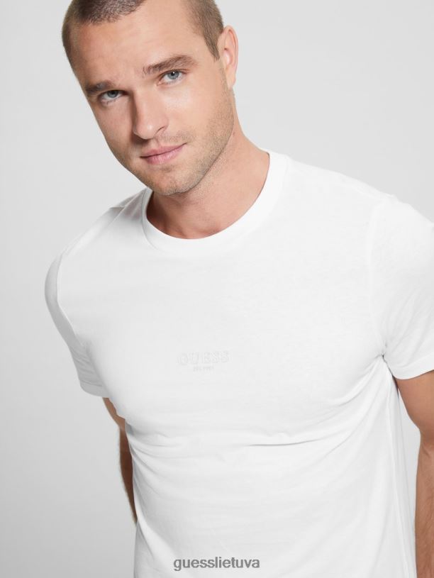 vyrų GUESS 6NLN4085 drabužiai visiškai baltas eco aidy marškinėliai
