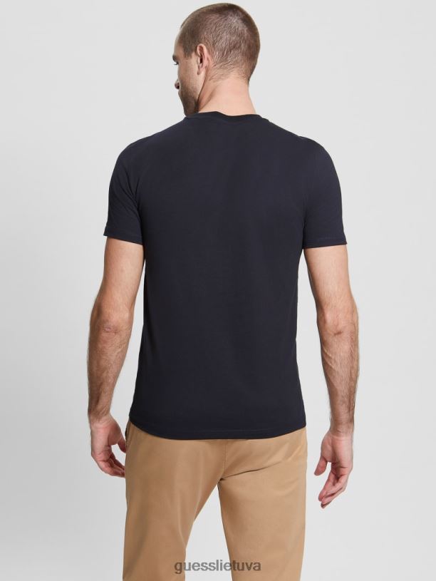 vyrų GUESS 6NLN4099 drabužiai mėlyna elegantiška eco aidy marškinėliai