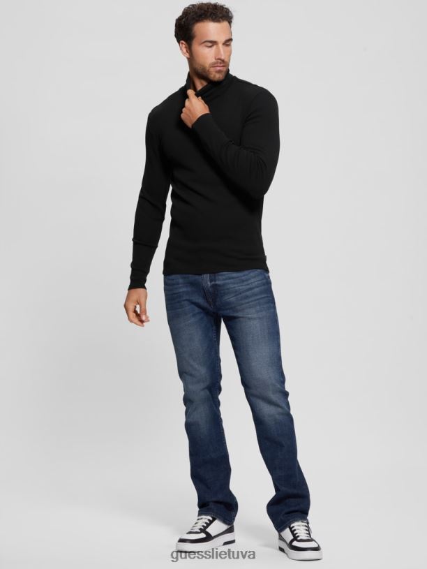 vyrų GUESS 6NLN4137 drabužiai juodas mateo trikotažas