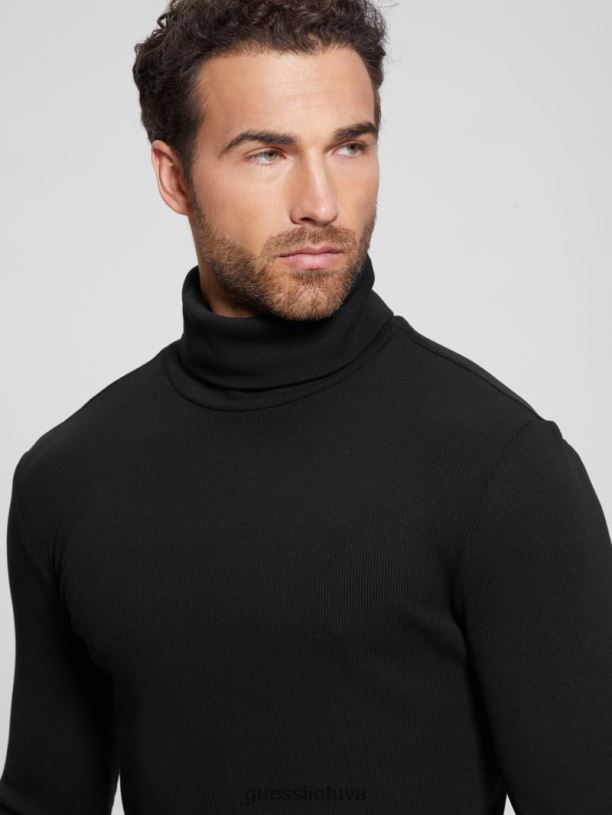 vyrų GUESS 6NLN4137 drabužiai juodas mateo trikotažas