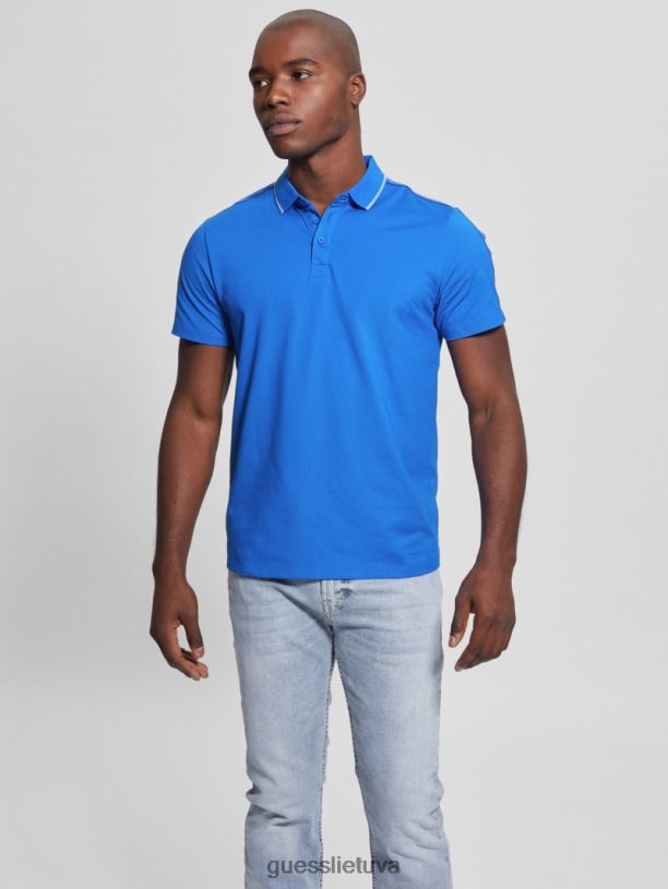 vyrų GUESS 6NLN4148 drabužiai šviesus zaffre Paul Pique tape polo marškinėliai